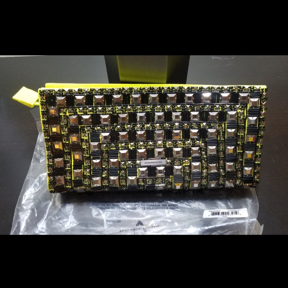 BCBG 'Leila' Gunmetal Clutch